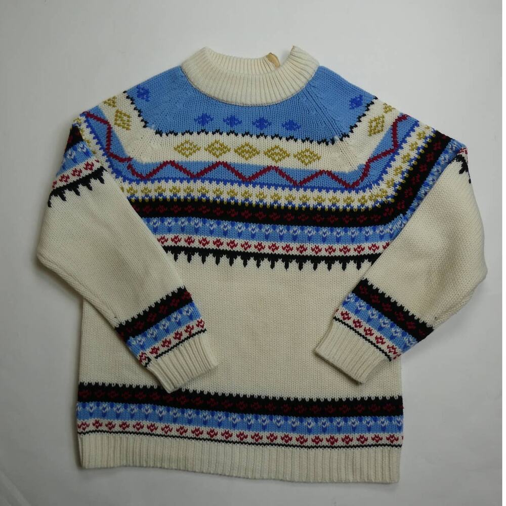 women's vintage 60s W.T. Grant handknit sweater, large, Grants